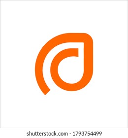 Signo vectorial de diseño de logotipo D
