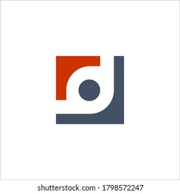 Signo vectorial de diseño de logotipo D