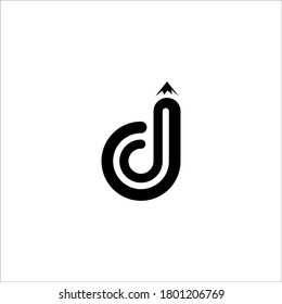 D up logo design vector sign