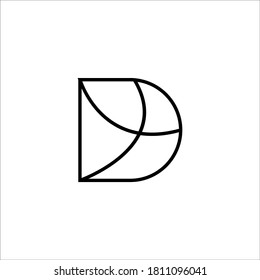 D logo design vector sign