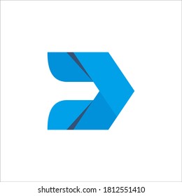 Signo vectorial de diseño de logotipo D