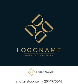 Logo D Logo Elegante Monograma. Icono de resumen de la letra D. Signo de letras del símbolo D. D Alfabeto De Lujo. Personajes modernos, elegantes y de lujo para la identidad de marca de la empresa. 