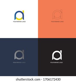 D a logo with four different color