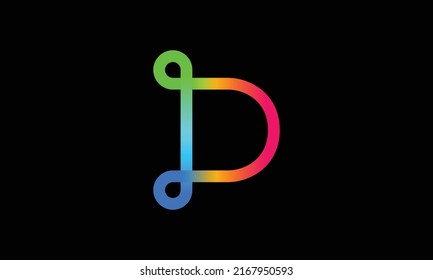 D logo. Gradient D is perfect for your brand. D logo can be used for any purpose such as business cards, website, blog, etc.