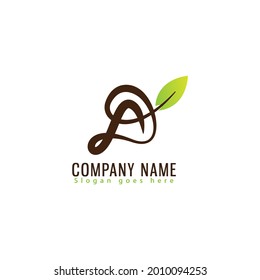 D and A logo. Green Logo. Agro Logo. Plant Logo. letter