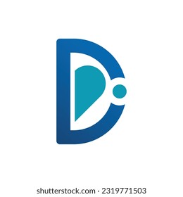 D logo Heart icon with stethoscope. Cardiology health care center, Heart clinic logo