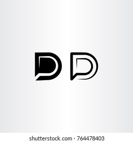 d logo icon black letter symbol 