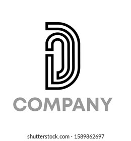 d logo icon design template sign