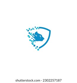 Ilustración de la tecnología de iconos del logotipo D