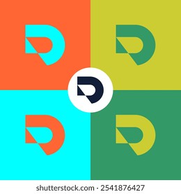 D logo illustration, Stock vector and Icon.