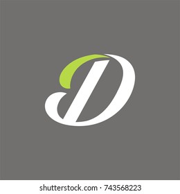 D logo initial letter design template vector