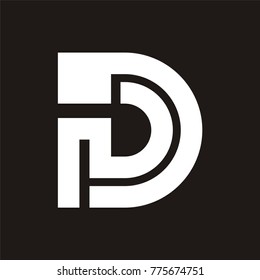 D logo initial letter design template vector illustration