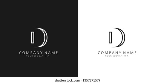 D logo letter design	