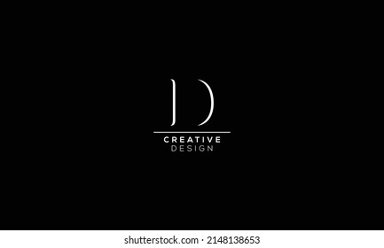 Logo D. D Letra Diseño Vector Ilustración Icono Monograma moderno.