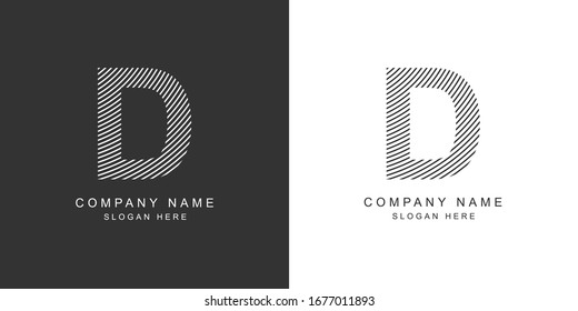 D logo. D letter icon. Vector illustration.