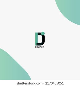 D logo - d lettering logo template - d studio logo - green color logo - typography