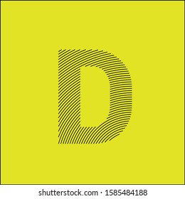 D logo with line design