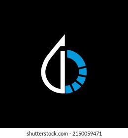 D logo monogram isolated on circle element design template