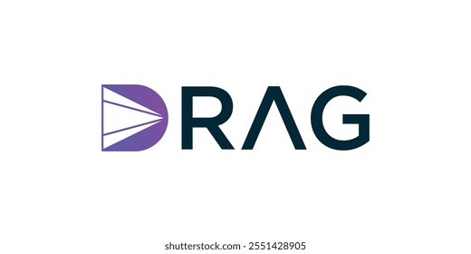 D logo on the word DRAG