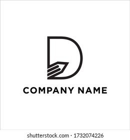 logotipo D / logotipo de lápiz