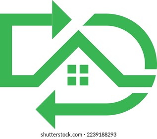 D logo for real estate, construction, and home improvement and  remodeling