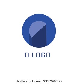 D-LOGO, einfaches D-Logo, minimalistisches D-Logo für jeden Verwendungszweck, weißer Hintergrund