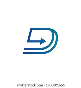 D-Logo, Speed-Logo, Logo-Vorlage, kostenloses Logo, Netzwerk