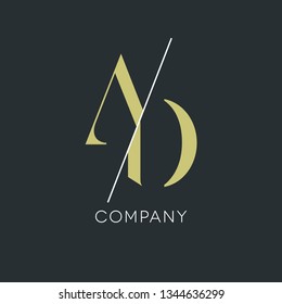 A D logo template. Company logo. Monogram