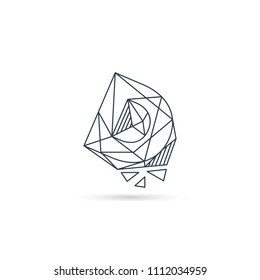 d logo template gem stone texture vector illustration