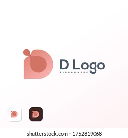 Plantilla de logotipo D lista para usar