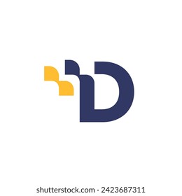 D Logo geeignet für das Logo der Unternehmenstechnologie in Form von Daten. Symbol für Netzwerkverbindung, Design-Vektorgrafik für freigegebene Symbole