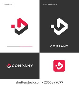 D Logo Vector Icon Illustration Design