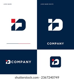 D Logo Vector Icon Illustration Design