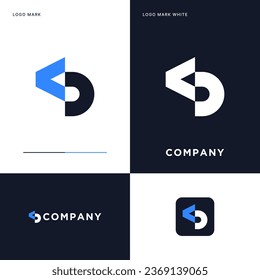 D Logo Vector Icon Illustration Design