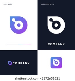 D Logo Vector Icon Illustration Design