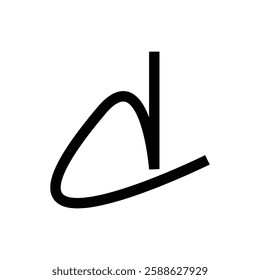 D logo vector illustration. White background