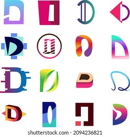 Ilustración de icono vectorial de logotipos D