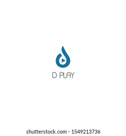 D logotype Play meaning blue 