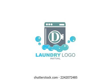 D Loundry Letter logo template for your branding.