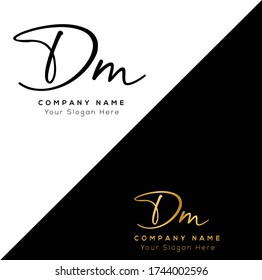 D M DM Erstmalige Briefhandschrift und Unterschrift Logo.	

