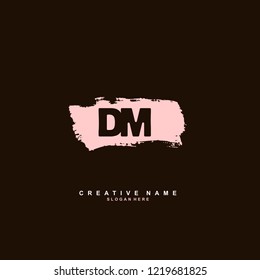 D M DM Initial logo template vector