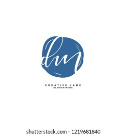 D M DM Initial logo template vector