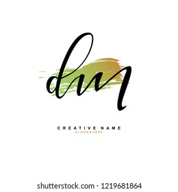 D M DM Initial logo template vector