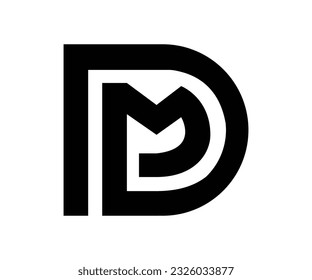 D M letter logo design vector logo template