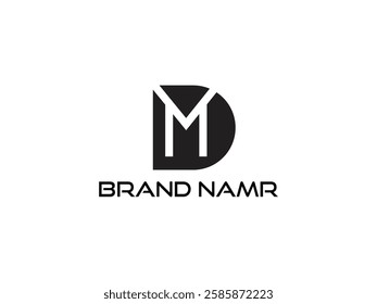 D M letter mark logo, monogram logo design