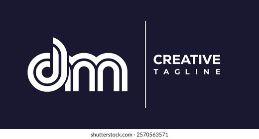 D and M logo design. DM abstract Letters Logo Monogram. This logo design is the process of creating a visual symbol that represents a brand, company, or individual.