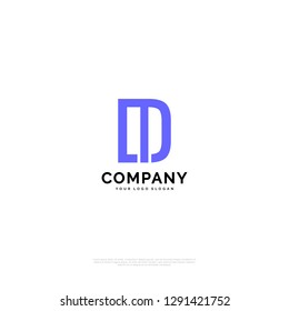 D M logo design template. creative sign. Universal vector icon. - Vector