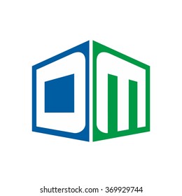 d and m logo vector.