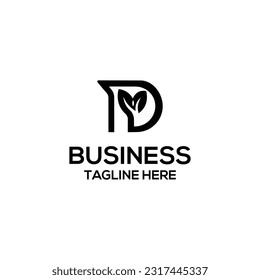 Vector de diseño de logotipo de letra D Y MAN con logotipo, simple minimalista.eps