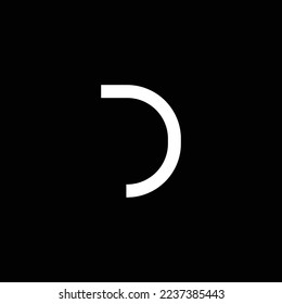 D minimalist initial luxury logo design 